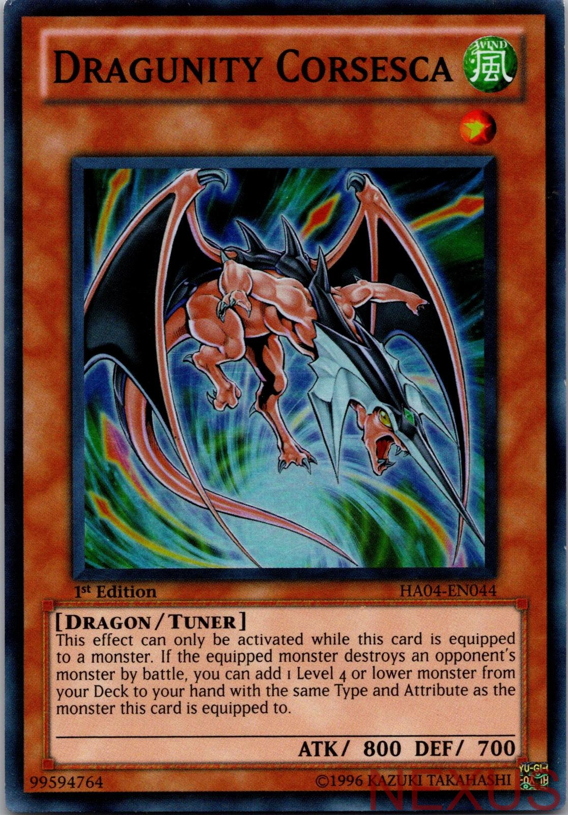 Dragunity Corsesca HA04-EN044 Super Rare 1st Edition Lightly Played