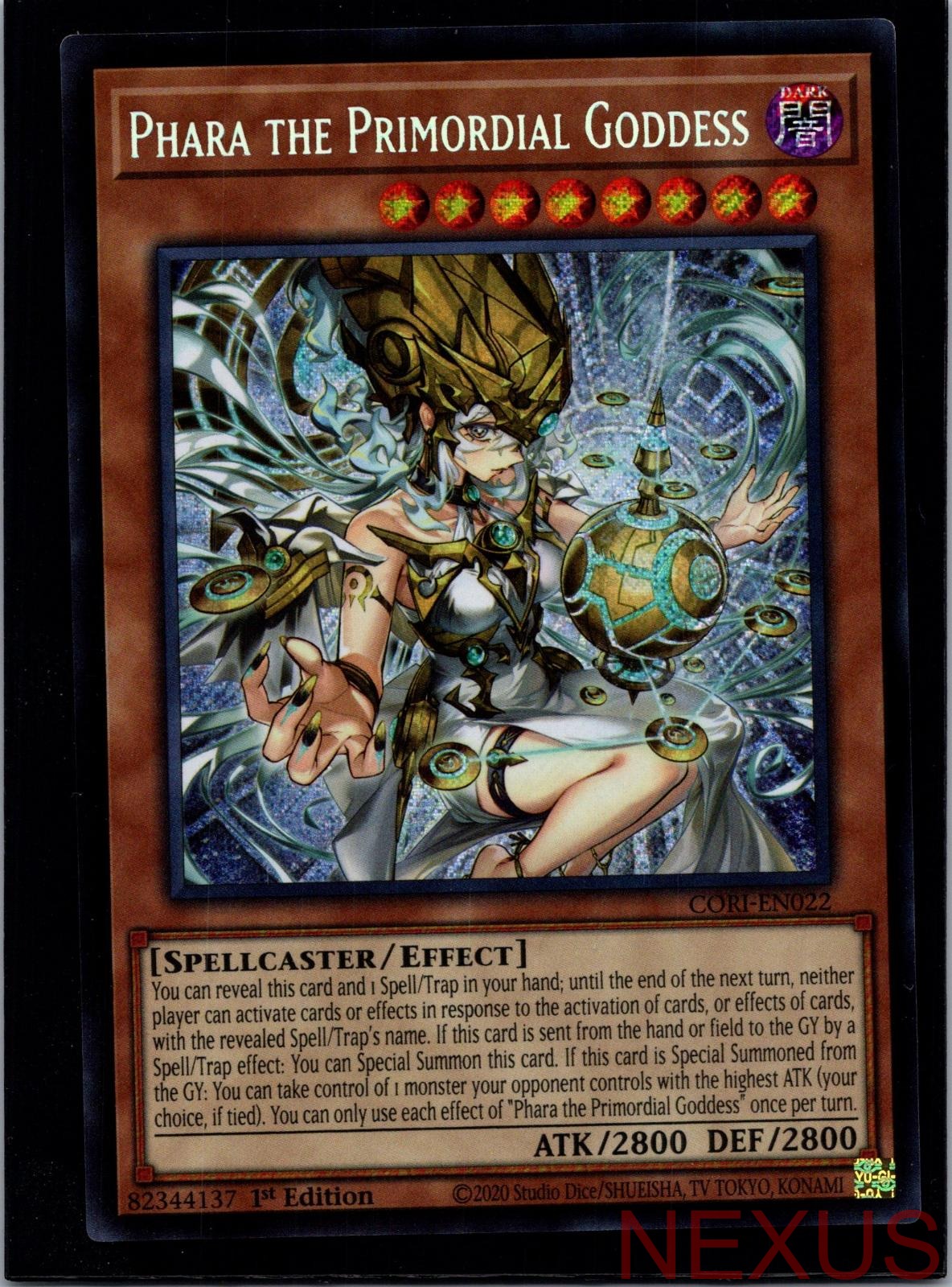 Phara the Primordial Goddess (Secret Rare) CORI-EN022 Secret Rare 1st Edition NM