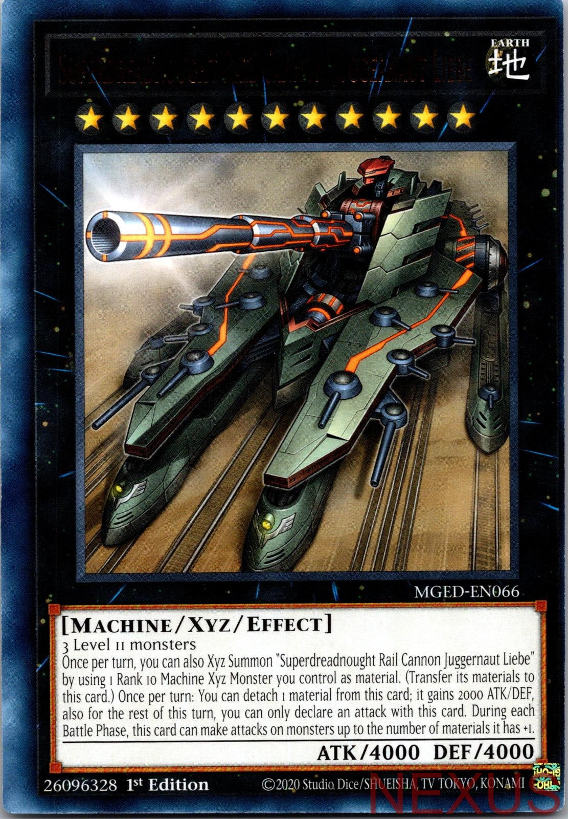 Superdreadnought Rail Cannon Juggernaut Liebe MGED-EN066 Rare 1st Edition NM