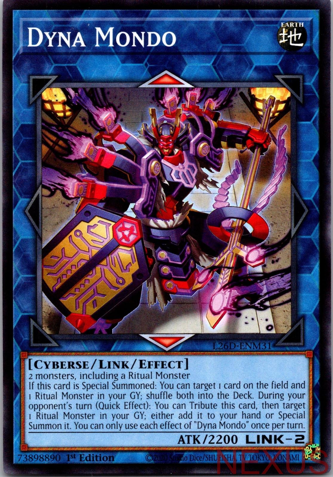 Dyna Mondo L26D-ENM31 Common Legendary Modern Decks 2026 1st Edition Near Mint