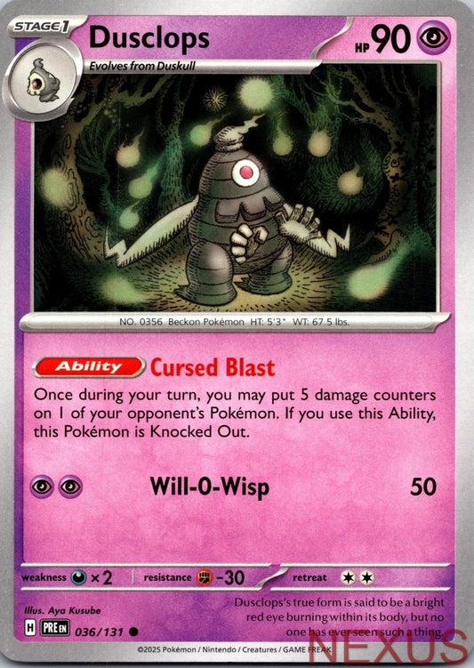 Dusclops 036/131 Common Near Mint