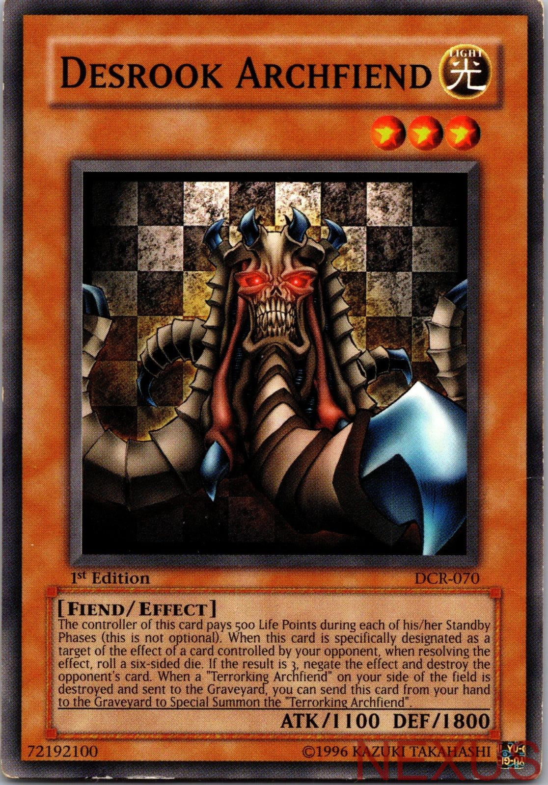 Desrook Archfiend DCR-070 Common 1st Edition Lightly Played