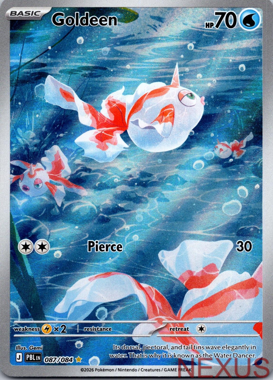 Goldeen 087/084 Illustration Rare Holo Near Mint