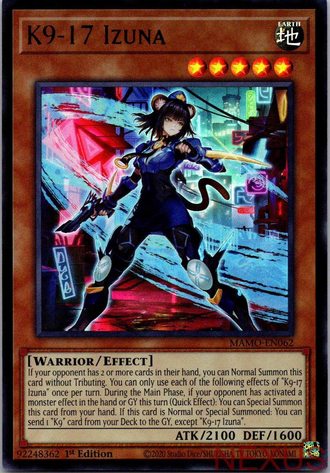 K9-17 Izuna MAMO-EN062 Ultra Rare Magnificent Monsters Yu-Gi-Oh 1st Edition NM