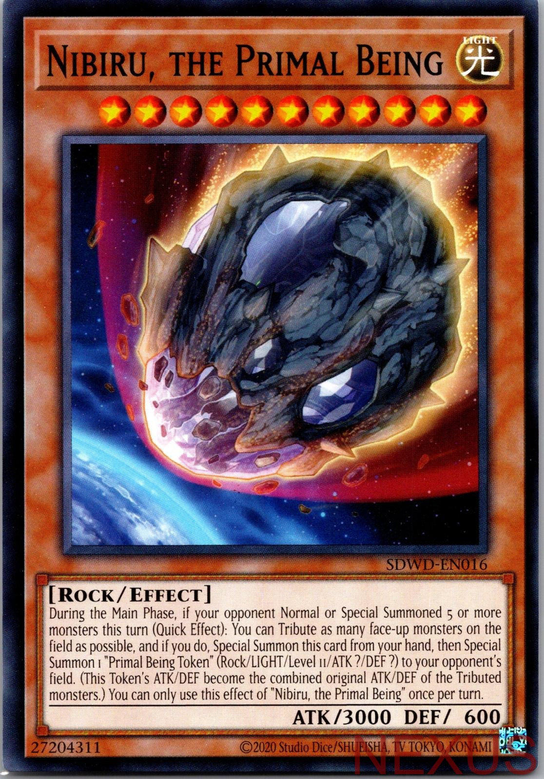 Nibiru, the Primal Being SDWD-EN016 Common Unlimited Near Mint