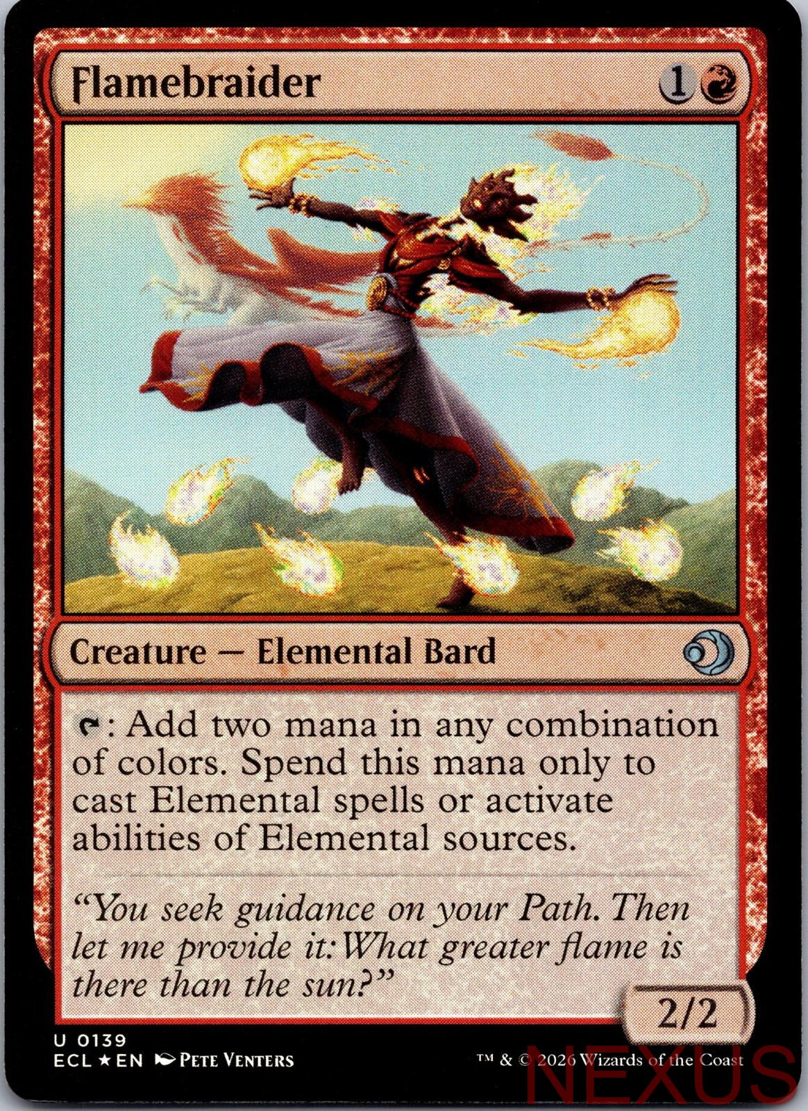 Flamebraider 139 Uncommon Foil Near Mint