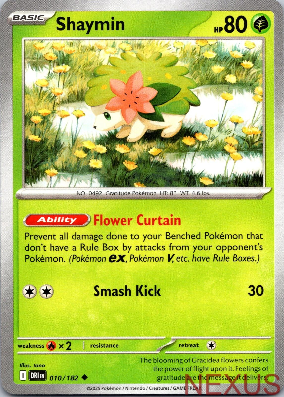 Shaymin 010/182 Uncommon Near Mint