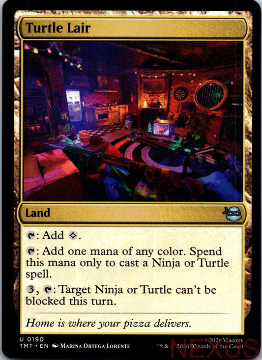 Turtle Lair 0190 Land Teenage Mutant Ninja Turtles Magic: The Gathering NM