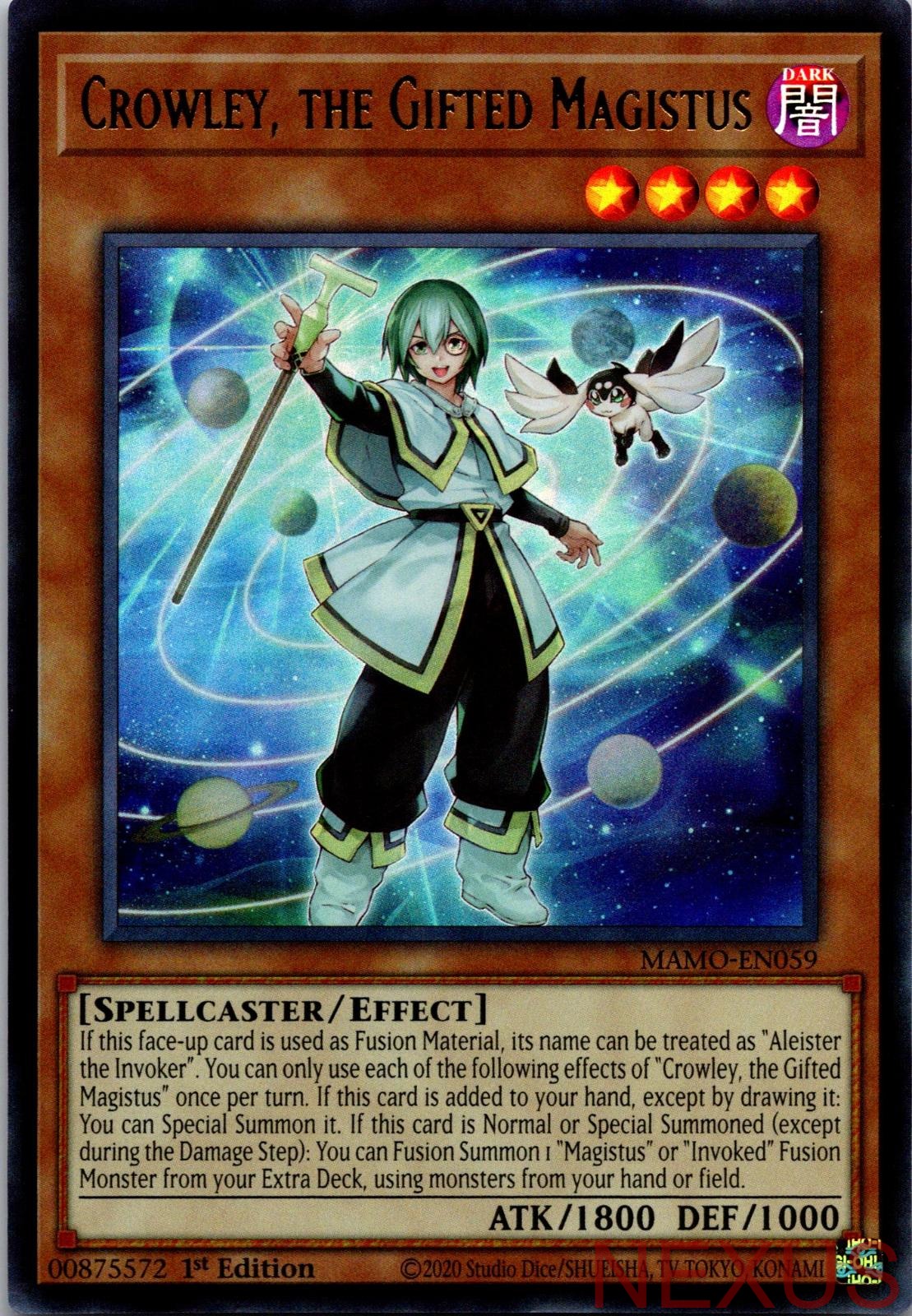 Crowley, the Gifted Magistus MAMO-EN059 Yu-Gi-Oh 1st Edition NM