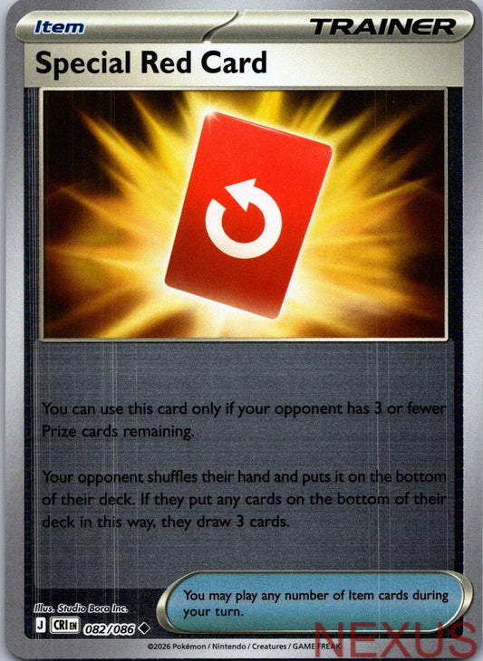 Special Red Card 082/086 Uncommon Reverse Holo Near Mint