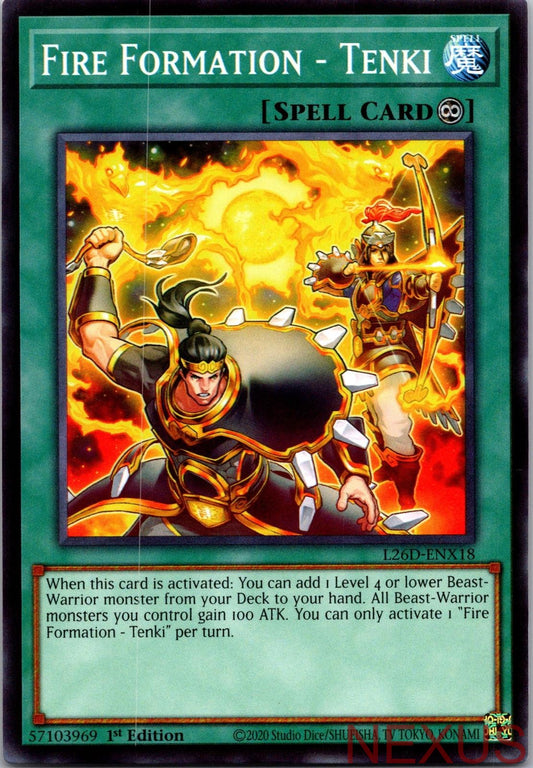 Fire Formation - Tenki L26D-ENX18 Legendary Modern Decks 2026 1st Edition NM