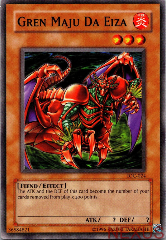 Gren Maju Da Eiza IOC-024 Common Invasion of Chaos Yu-Gi-Oh Unlimited Near Mint