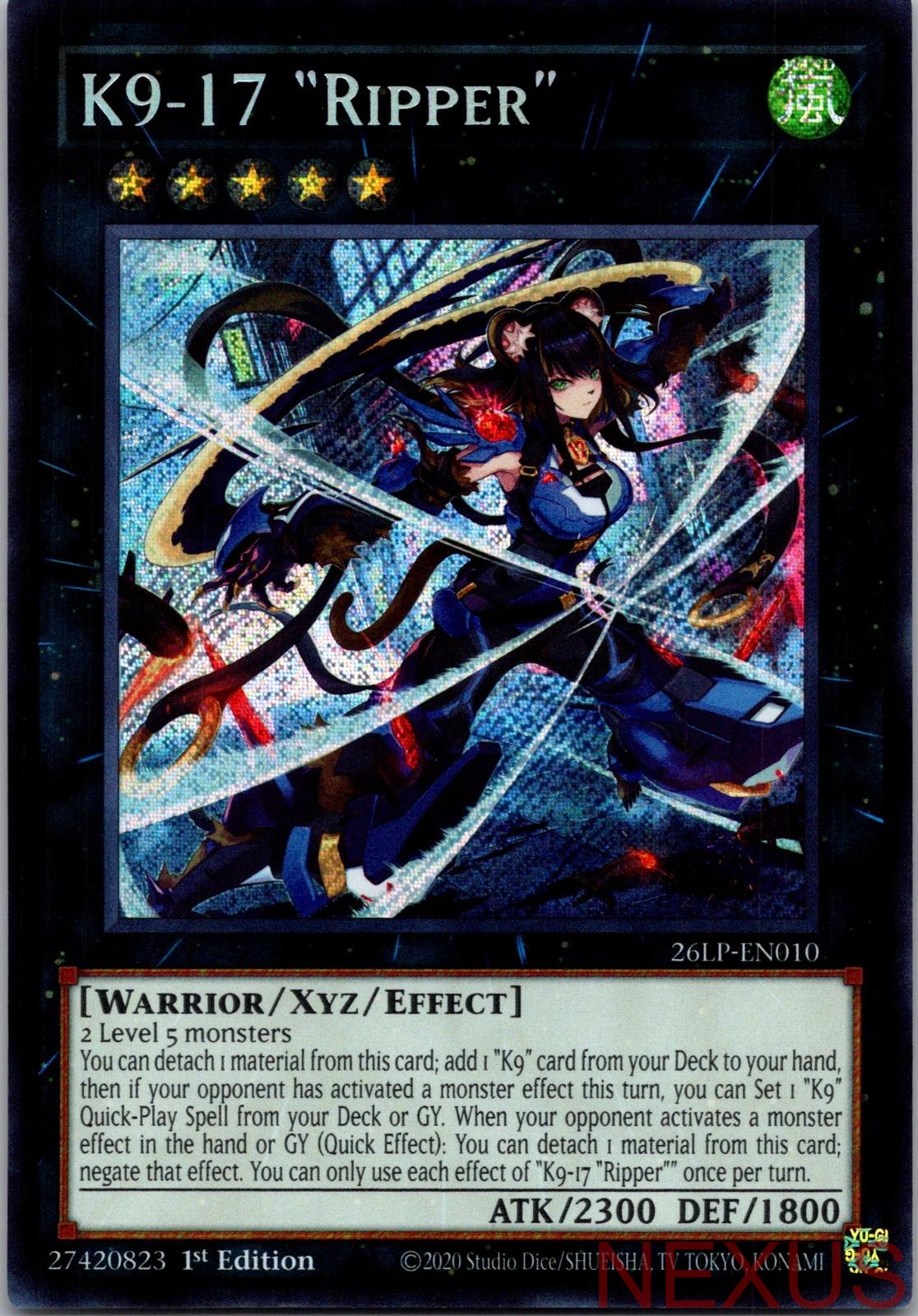 K9-17 Ripper (Secret Rare) 26LP-EN010 Secret Rare 1st Edition Near Mint