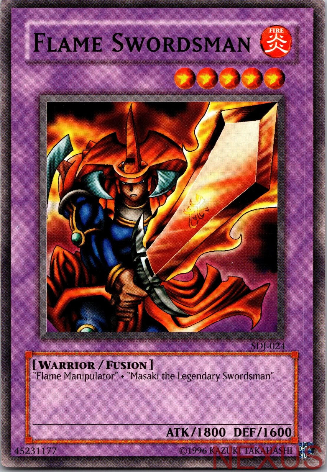 Flame Swordsman SDJ-024 Common Starter Deck: Joey Unlimited Near Mint