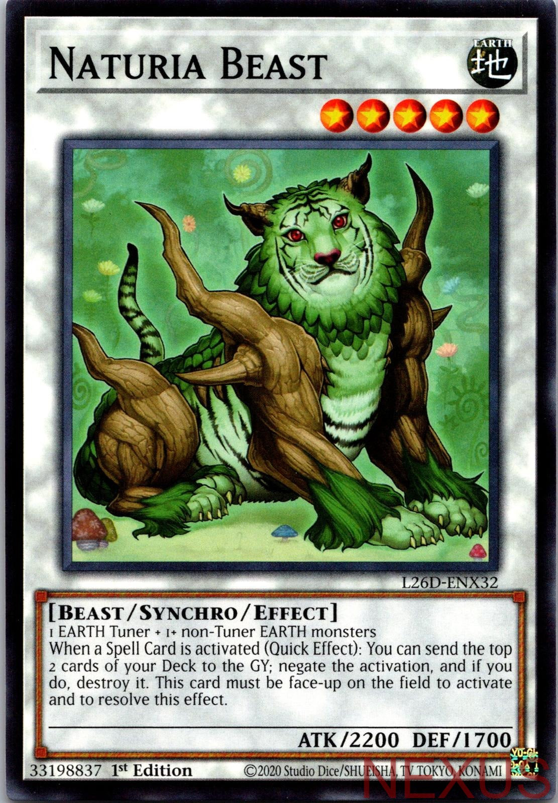 Naturia Beast L26D-ENX32 Common Legendary Modern Decks 2026 1st Edition NM