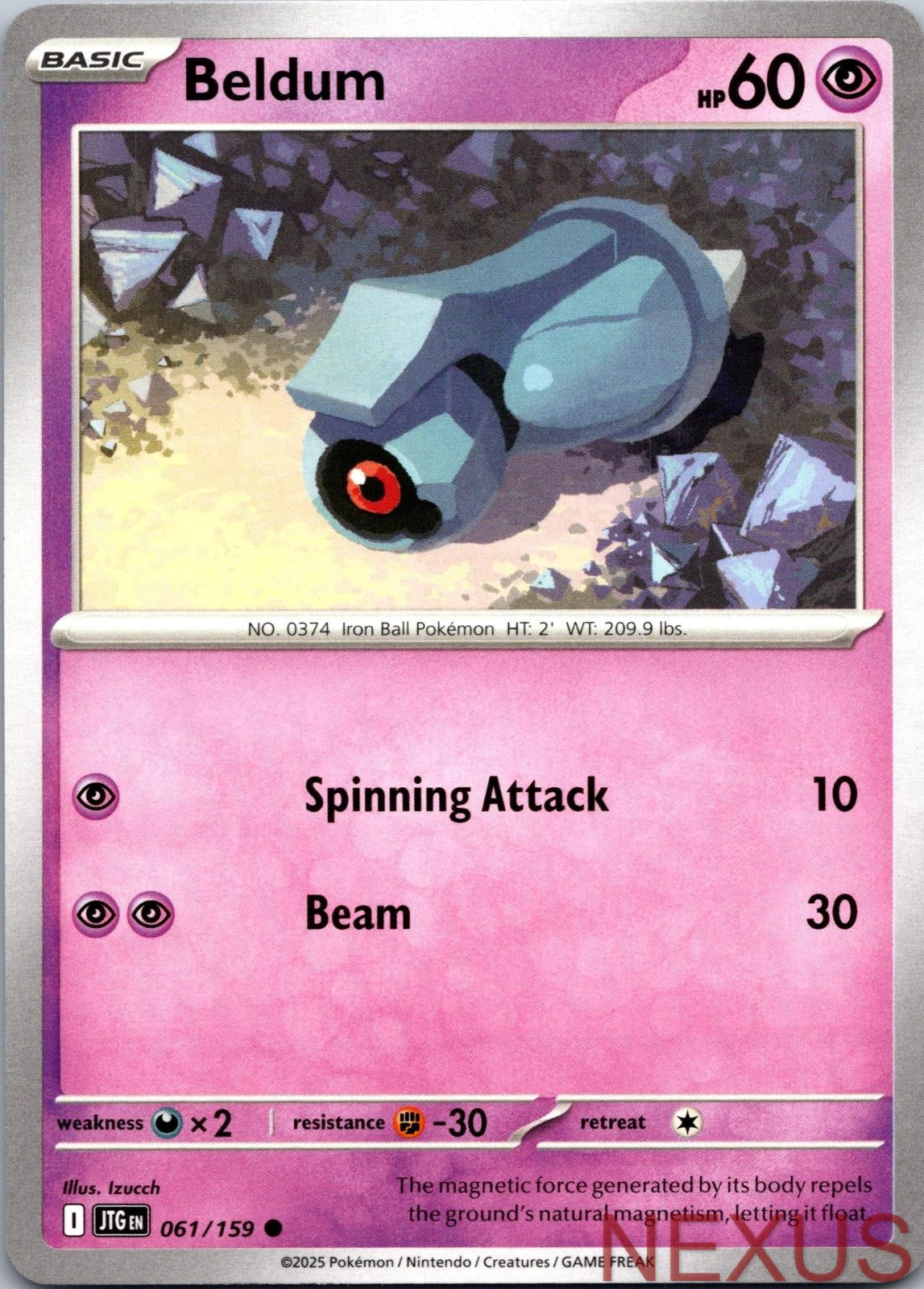 Beldum 061/159 Common Near Mint