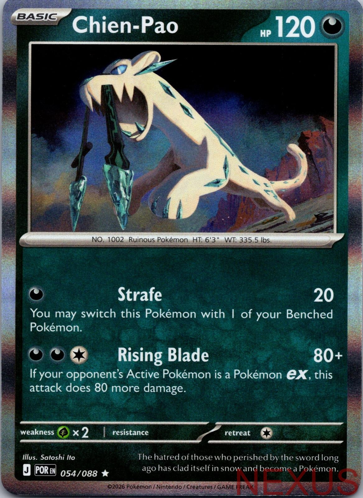 Chien-Pao 054/088 Rare Holo Near Mint
