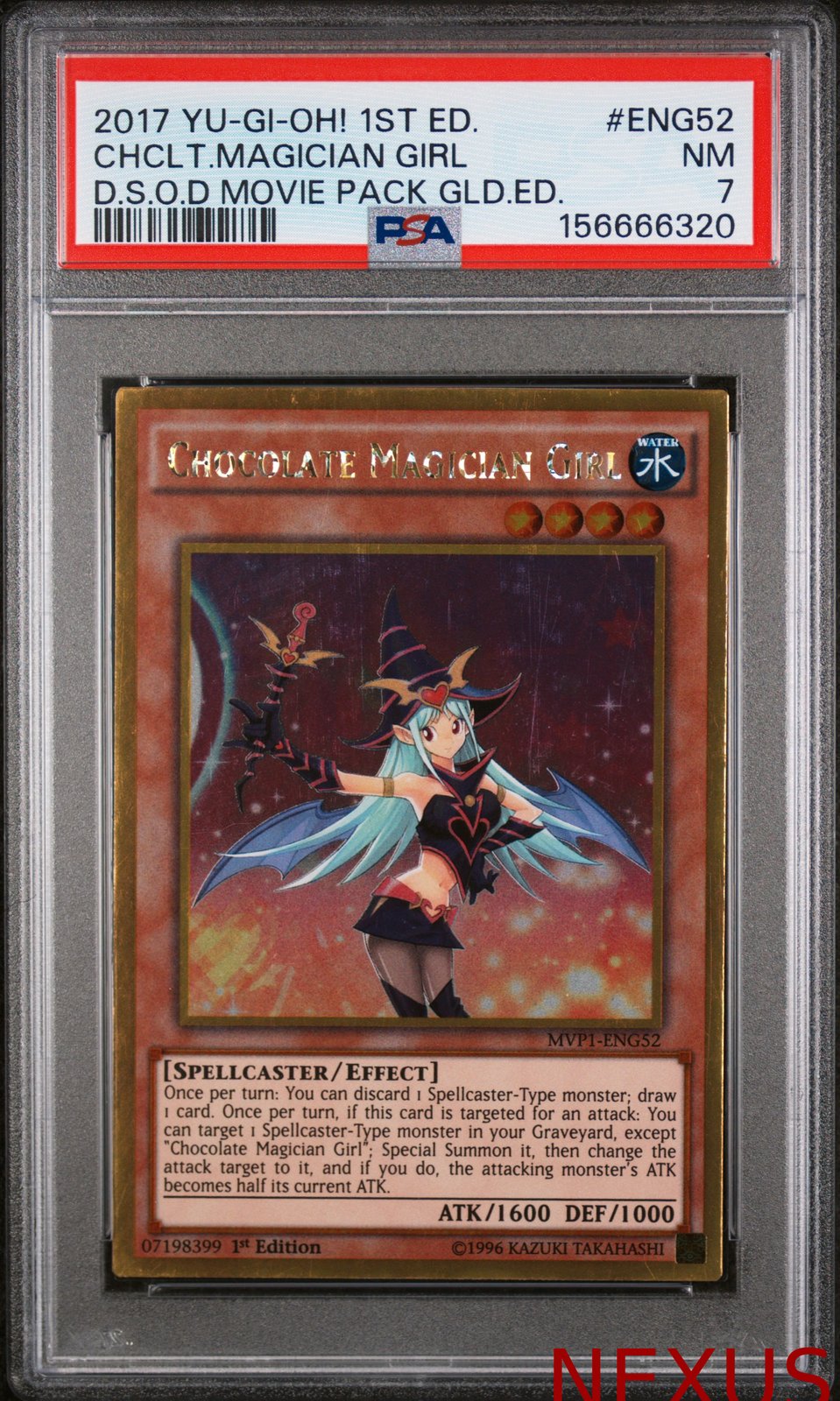 Chocolate Magician Girl ENG52 1st Edition Yugioh PSA 7