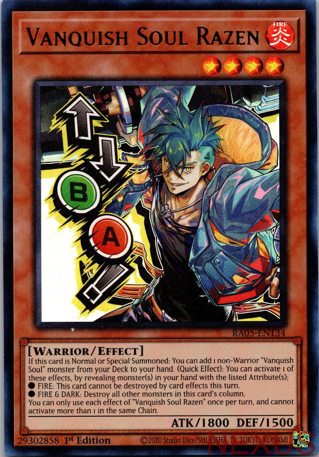 Vanquish Soul Razen (Stamp) RA05-EN134 Ultra Rare 1st Edition Near Mint