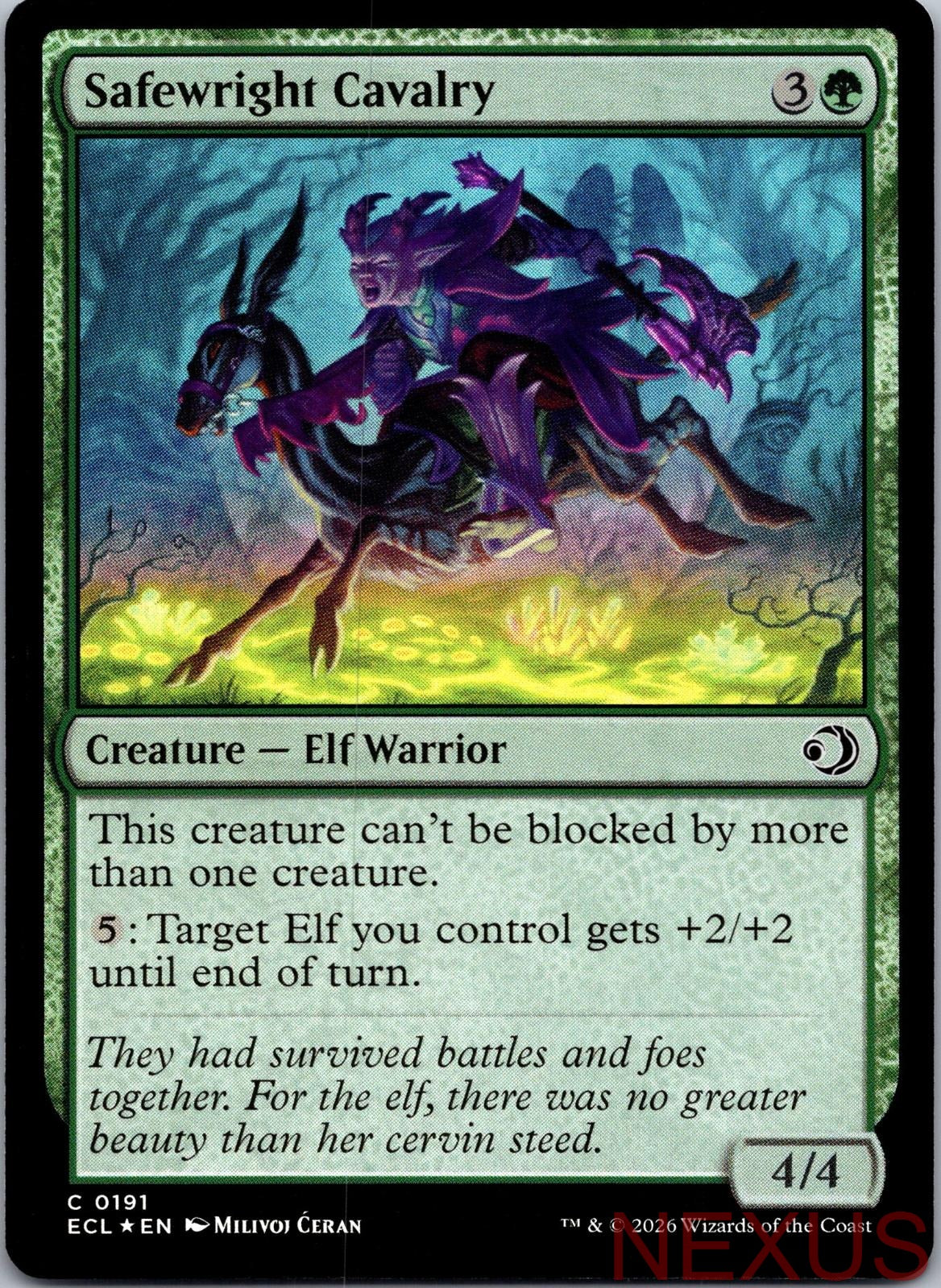 Safewright Cavalry 191 Common Foil Near Mint
