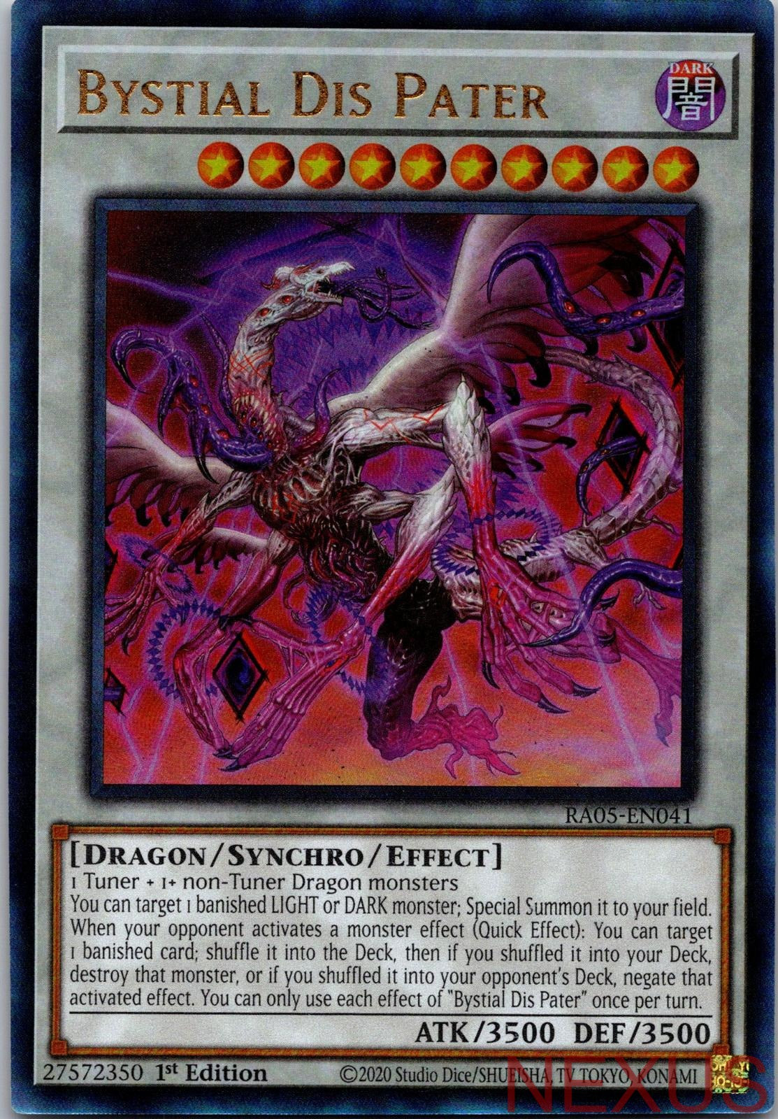 Bystial Dis Pater (Ultimate Rare) RA05-EN041 Ultimate Rare 1st Edition Near Mint