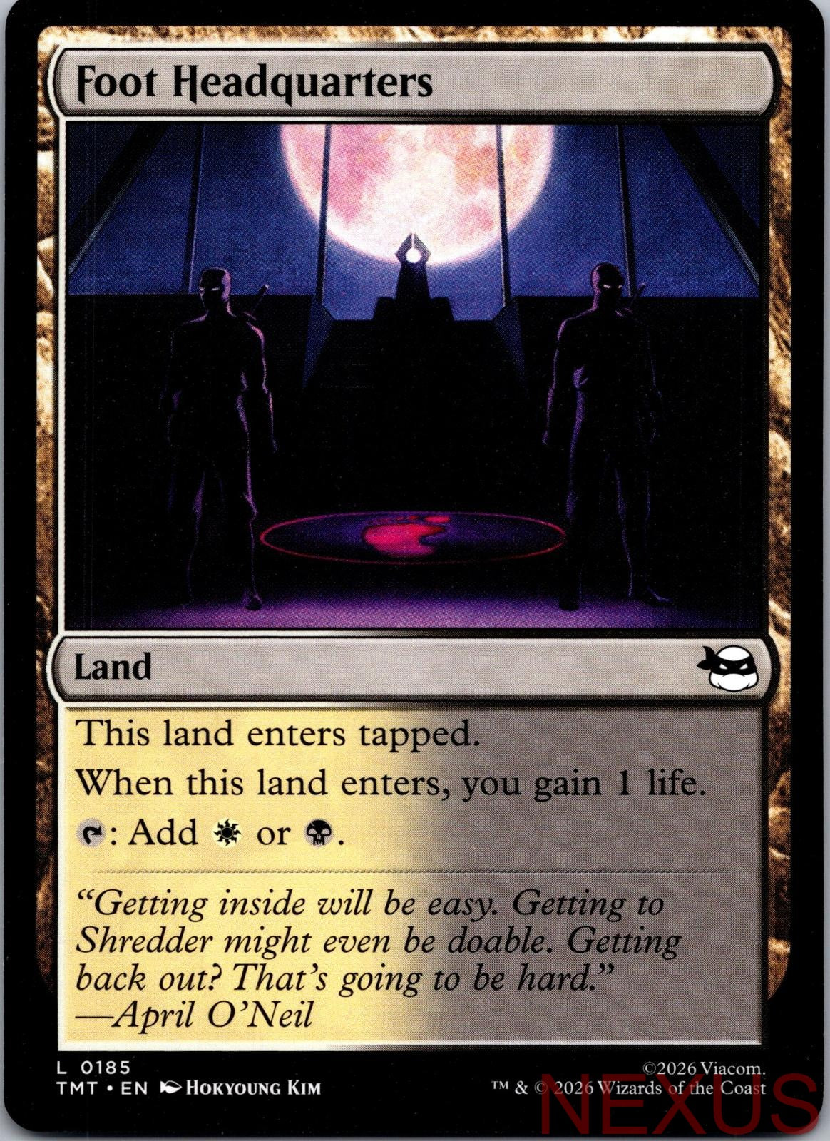 Foot Headquarters 0185 Teenage Mutant Ninja Turtles Magic: The Gathering Foil NM