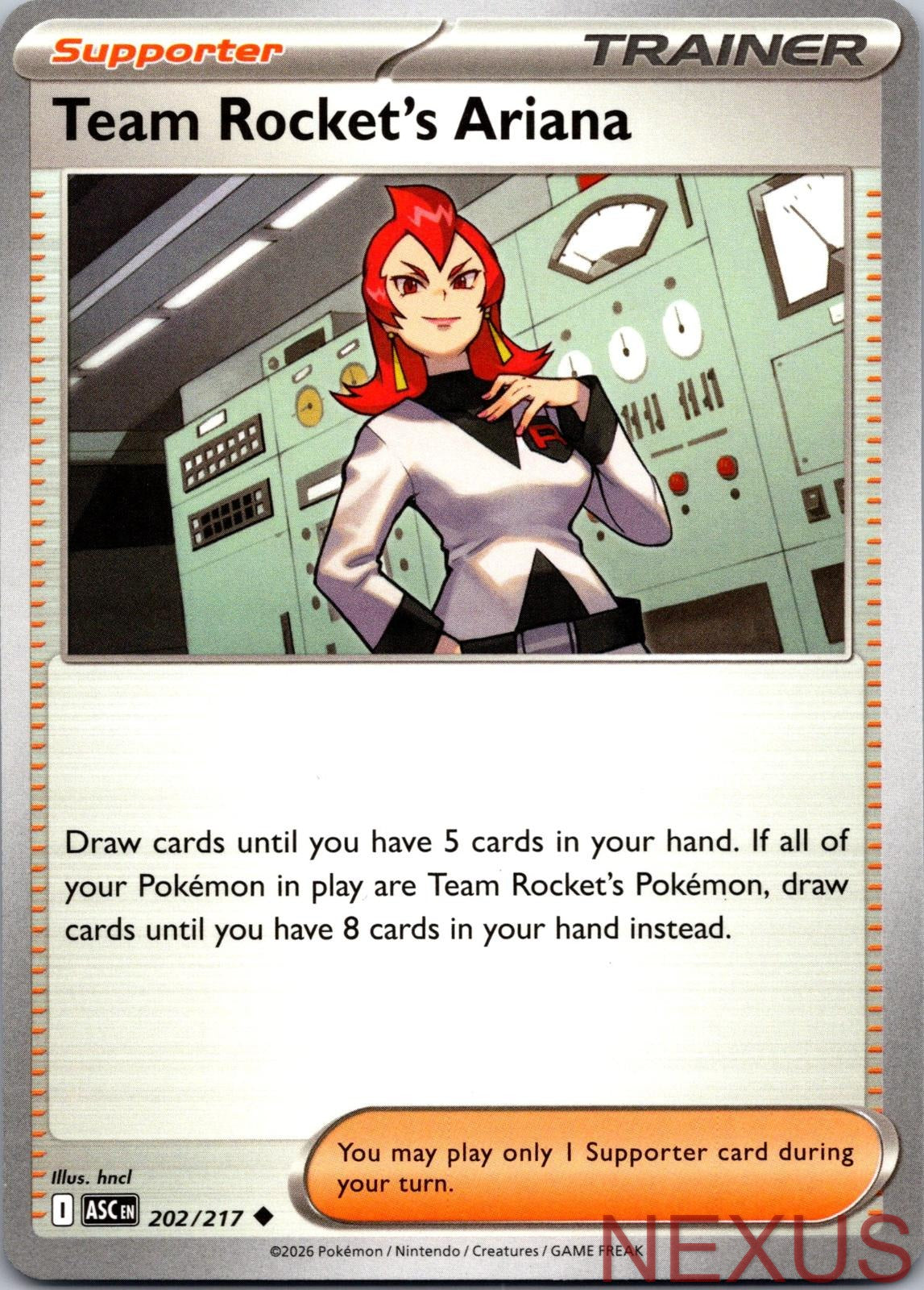 Team Rocket's Ariana 202/217 Uncommon Near Mint