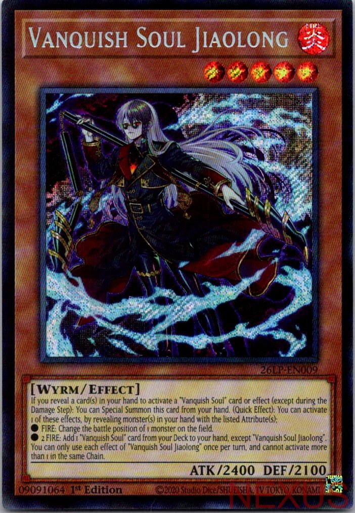 Vanquish Soul Jiaolong (Secret Rare) 26LP-EN009 Secret Rare 1st Edition NM