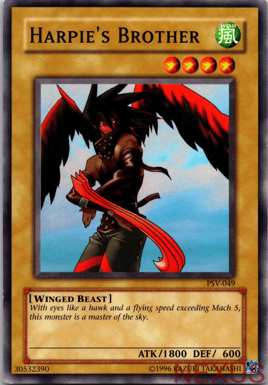 Harpie's Brother PSV-049 Common Pharaoh's Servant Unlimited Near Mint