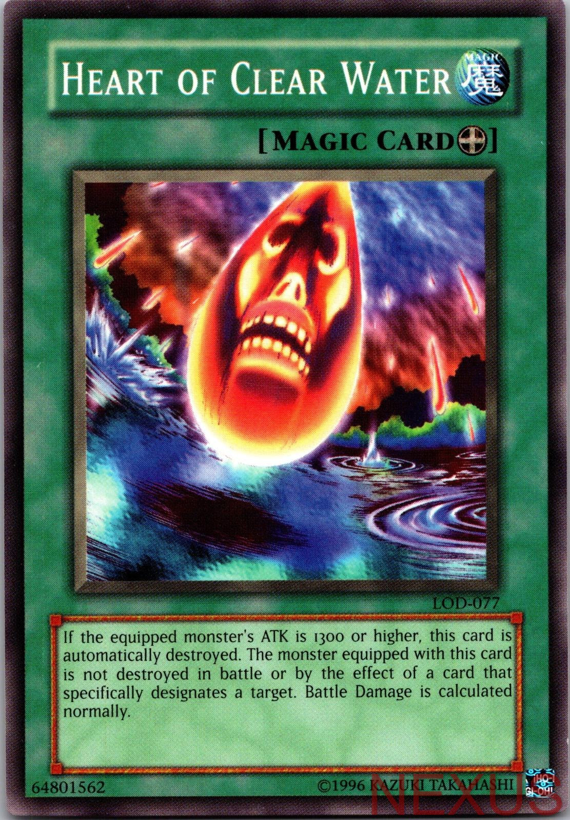 Heart of Clear Water LOD-077 Common Legacy of Darkness Yu-Gi-Oh Unlimited NM