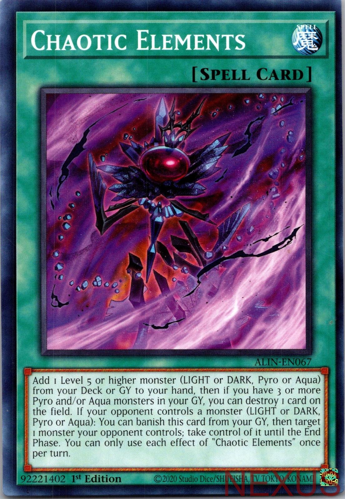 Chaotic Elements ALIN-EN067 Common 1st Edition Near Mint