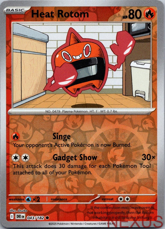 Heat Rotom 043/182 Common Reverse Holo Near Mint
