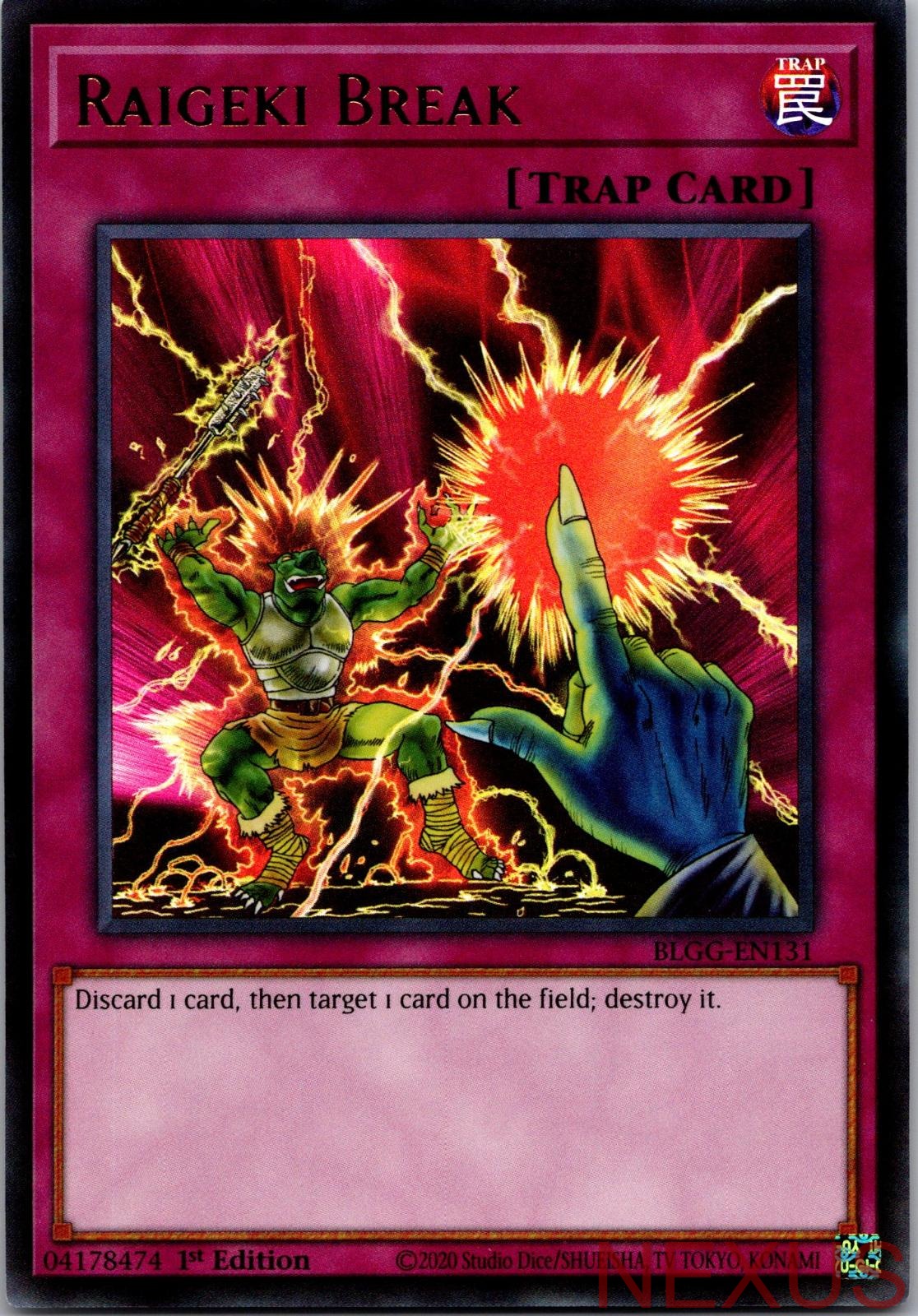 Raigeki Break BLGG-EN131 Ultra Rare 1st Edition Near Mint