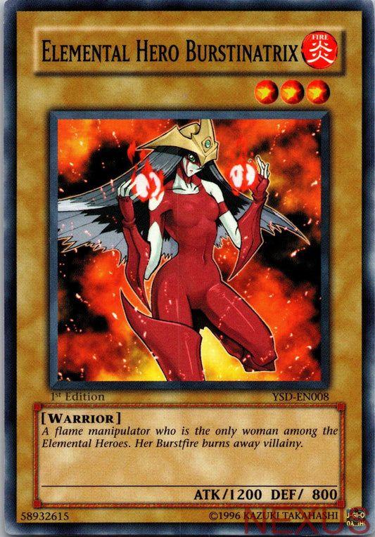 Elemental Hero Burstinatrix YSD-EN008 Common Starter Deck 2006 Unlimited NM