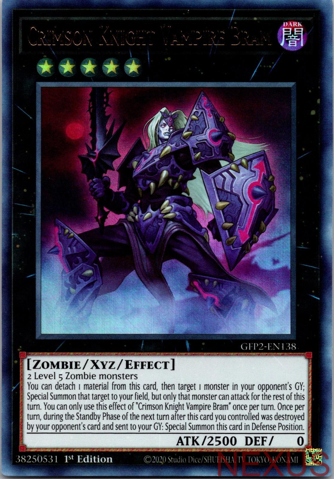 Crimson Knight Vampire Bram GFP2-EN138 1st Edition NM