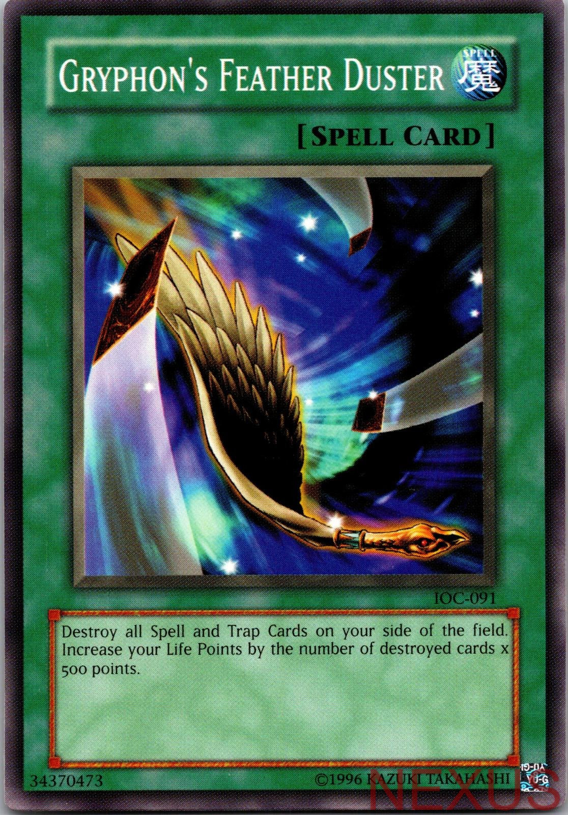 Gryphon's Feather Duster IOC-091 Common Invasion of Chaos Yu-Gi-Oh Unlimited NM