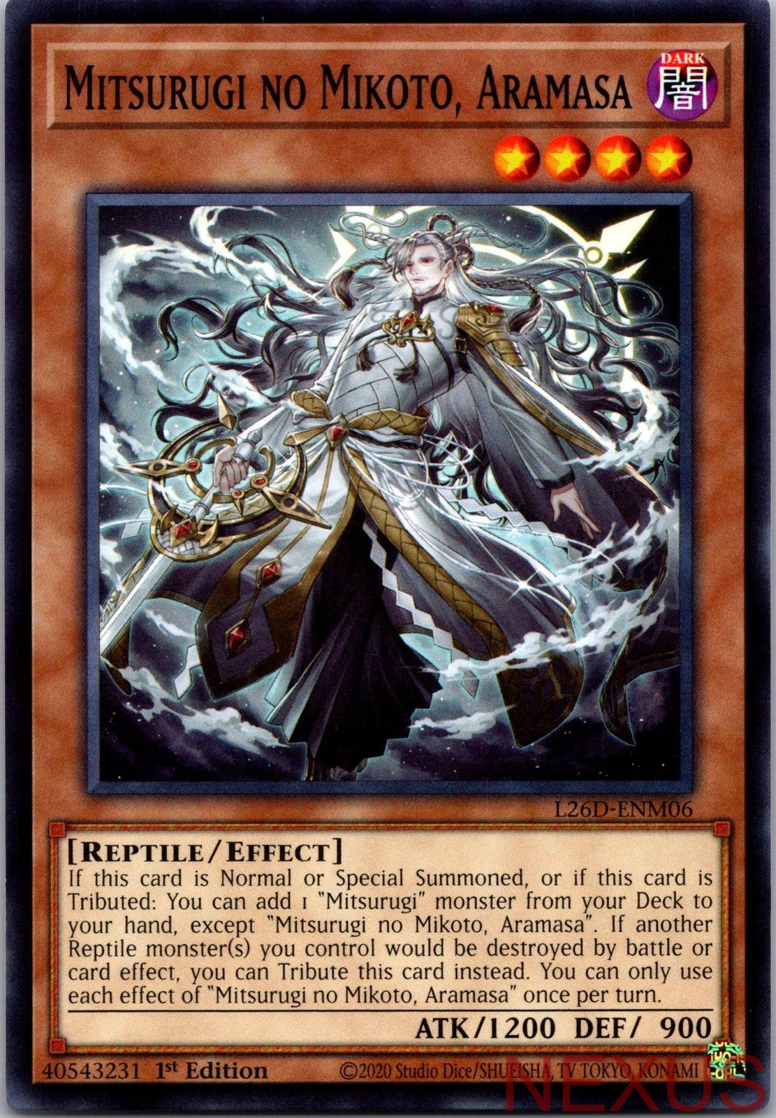Mitsurugi no Mikoto, Aramasa L26D-ENM06 1st Edition NM