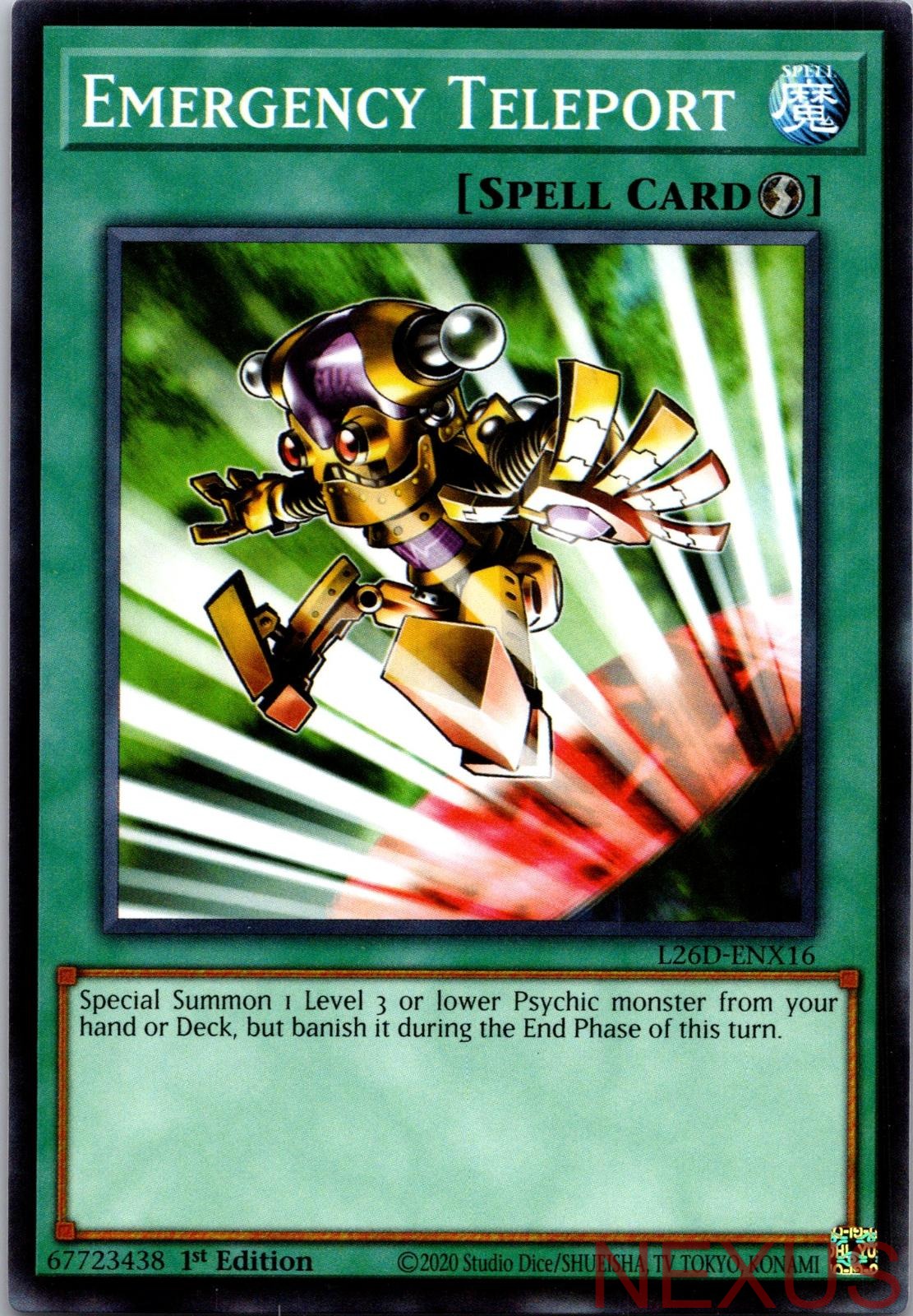 Emergency Teleport L26D-ENX16 Common Legendary Modern Decks 2026 1st Edition NM