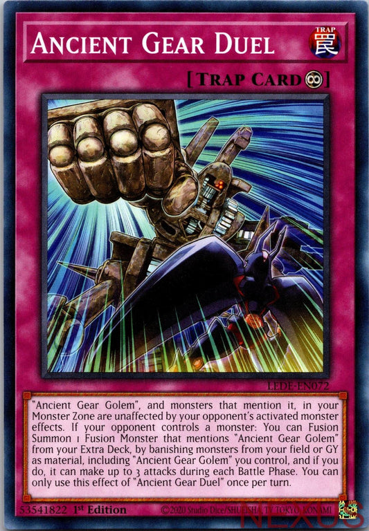 Ancient Gear Duel LEDE-EN072 Common Legacy of Destruction 1st Edition Near Mint
