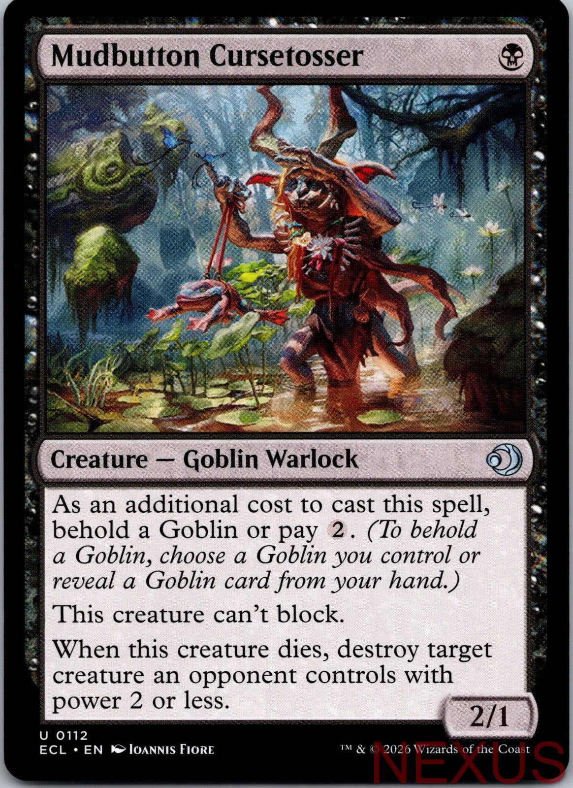 Mudbutton Cursetosser 112 Uncommon Near Mint