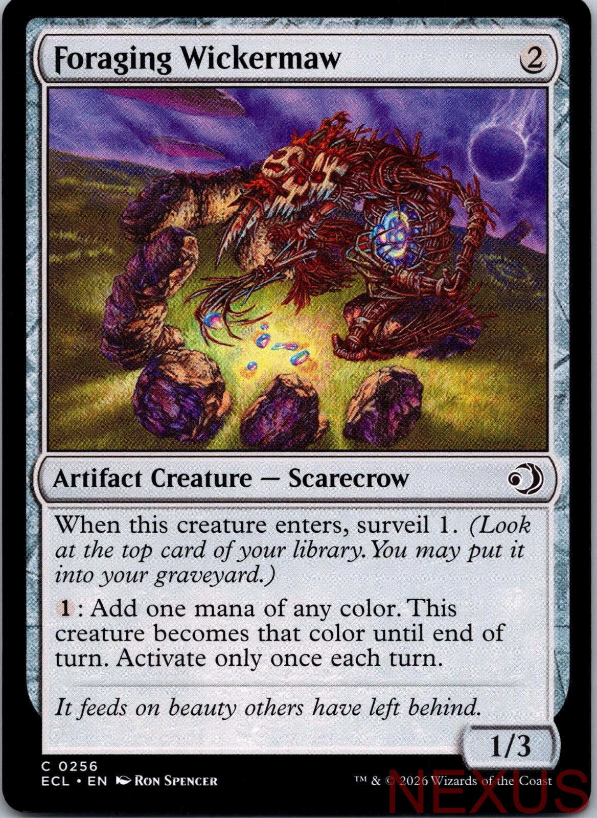 Foraging Wickermaw 256 Common Near Mint