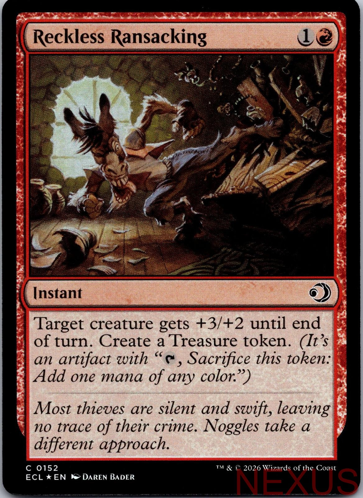 Reckless Ransacking 152 Common Foil Near Mint