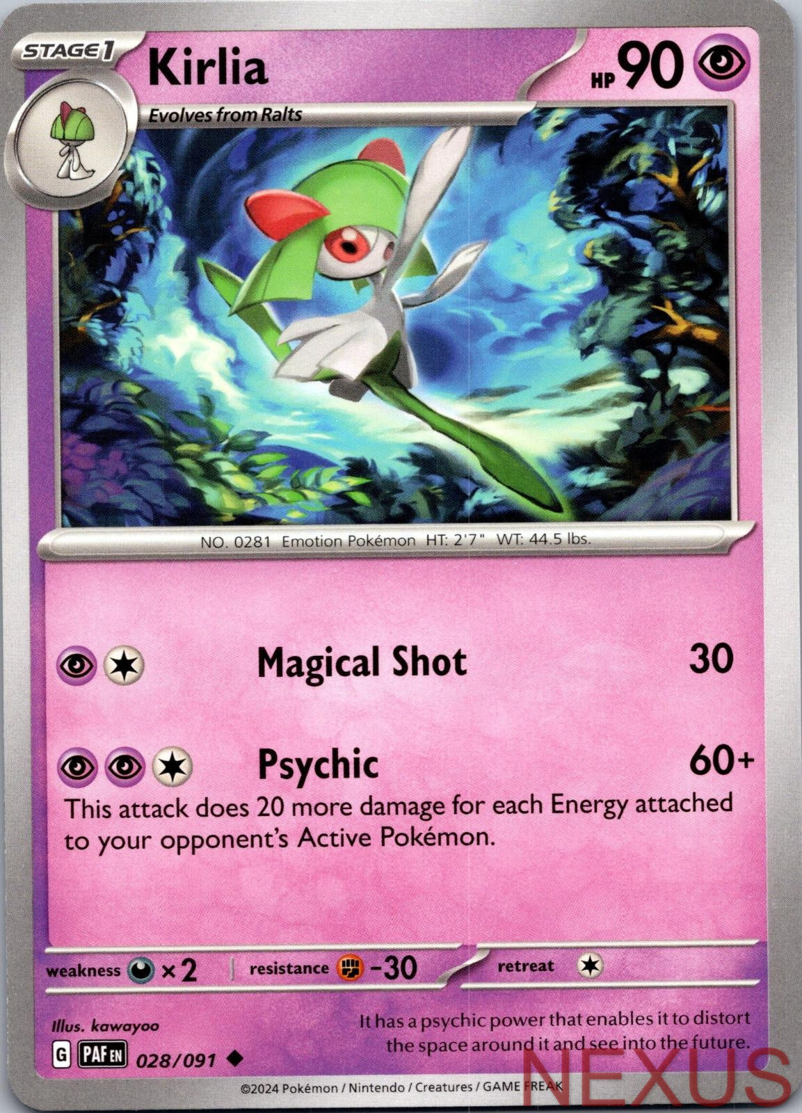 Kirlia 028/091 Uncommon Near Mint