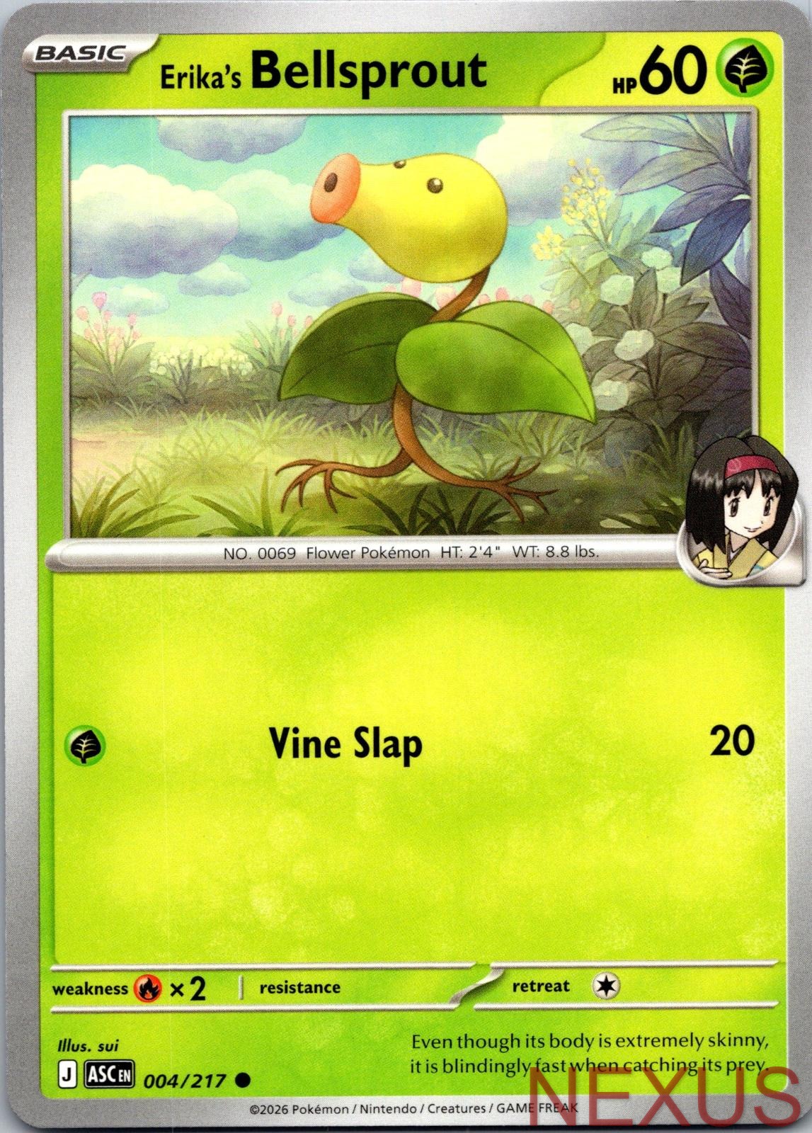 Erika's Bellsprout 004/217 Common Near Mint