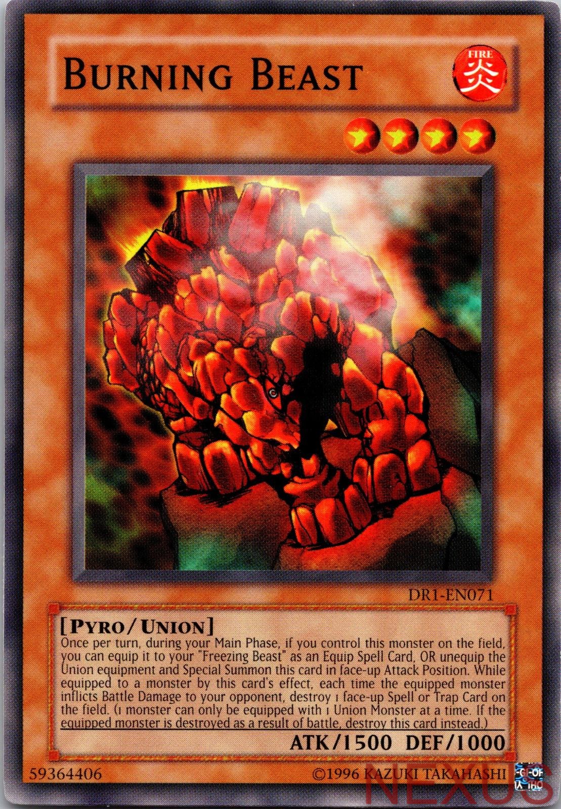 Burning Beast DR1-EN071 Common Dark Revelation Volume 1 Unlimited Near Mint