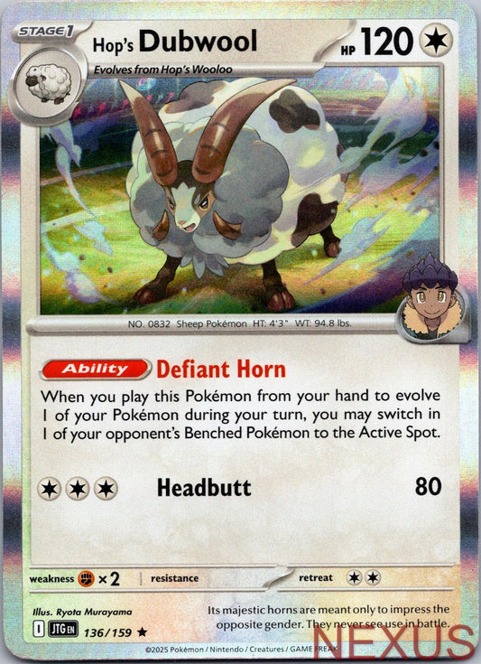 Hop's Dubwool 136/159 Rare Holo Near Mint