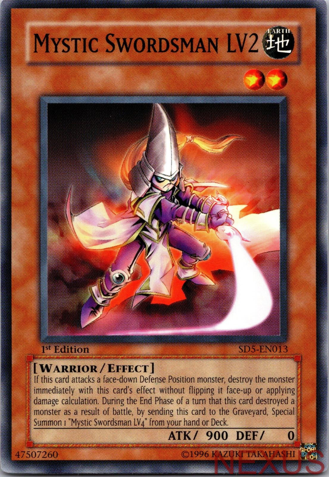 Mystic Swordsman LV2 SD5-EN013 Structure Deck: Warrior's Triumph 1st Edition NM
