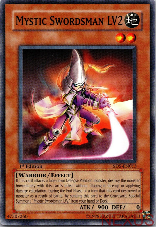 Mystic Swordsman LV2 SD5-EN013 Structure Deck: Warrior's Triumph 1st Edition NM