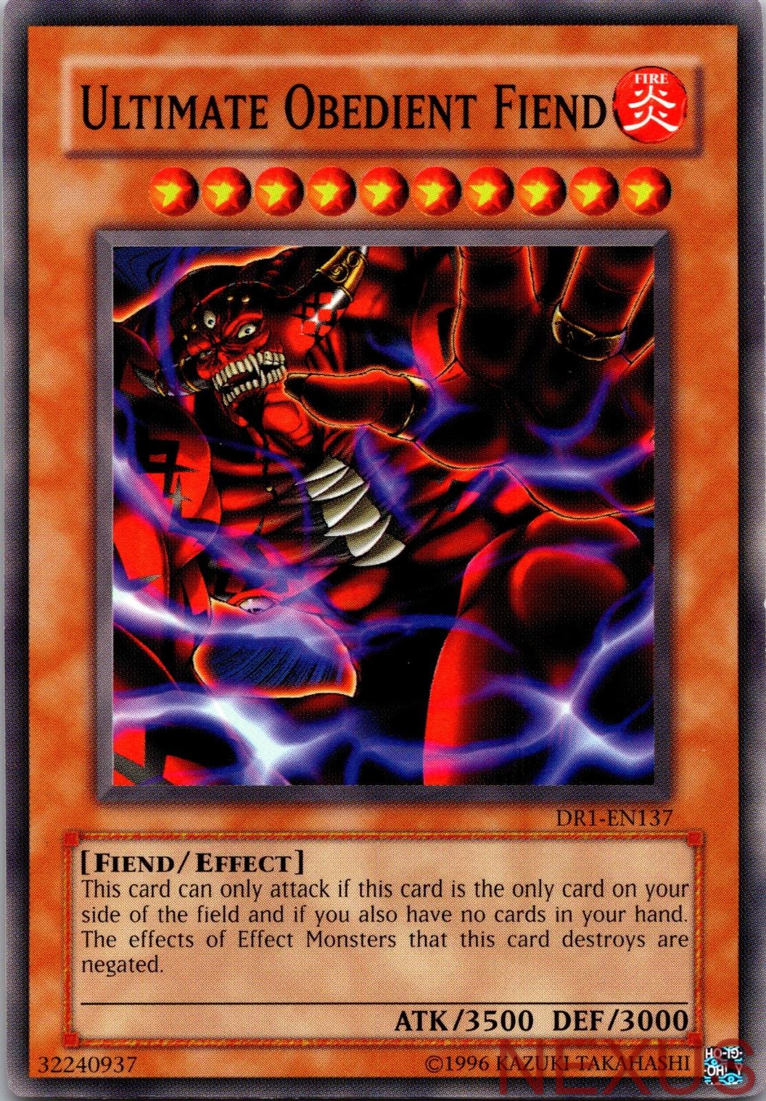Ultimate Obedient Fiend DR1-EN137 Common Dark Revelation Volume 1 Unlimited NM
