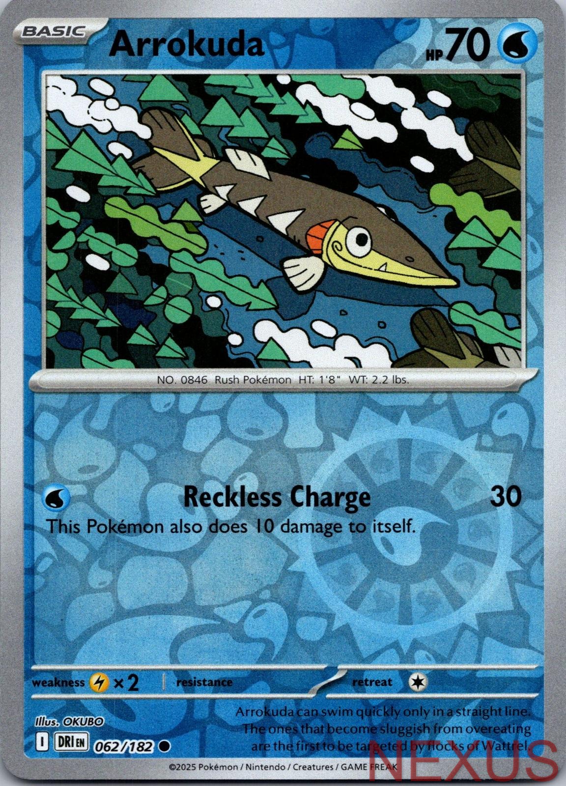 Arrokuda 062/182 Common Reverse Holo Near Mint